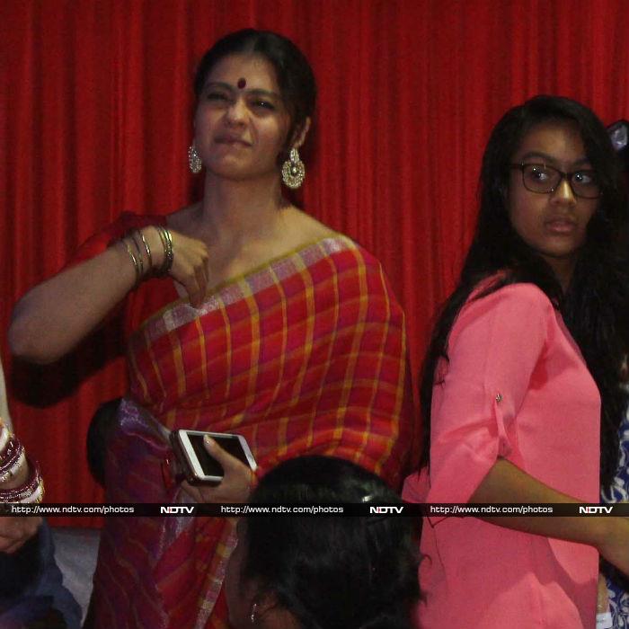 Kajol\'s Close-Knit Durga Ashtami With Tanuja, Ayan Mukerji