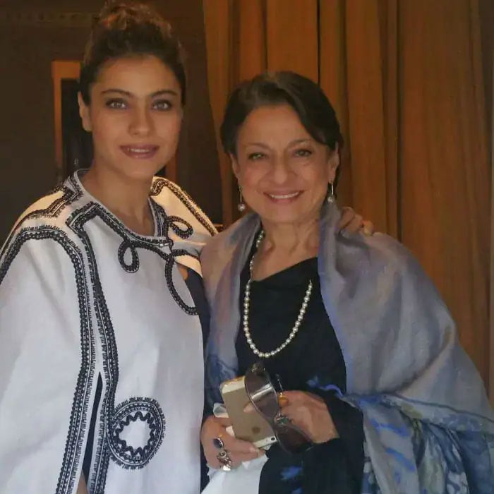 Kajol's mother is veteran actress Tanuja, who has starred in films like <i>Yaarana</i> and <i>Mere Jeevan Sathi</i>, while her father was popular producer-director Shomu Mukherjee. Kajol is also related to star singer-actor Kishore Kumar - her paternal grandfather was married to the maestro's sister. It doesn't end there: her maternal aunt, Nutan, was one of the leading actresses of her time. Her cousin, actor Mohnish Behl, was a popular villain during the 90's; Ayan Mukerji, another cousin of hers, is a successful director.