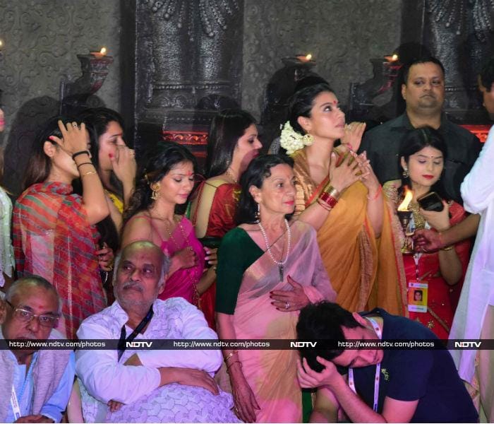 Kajol Spotted With Family At Durga Puja Pandal