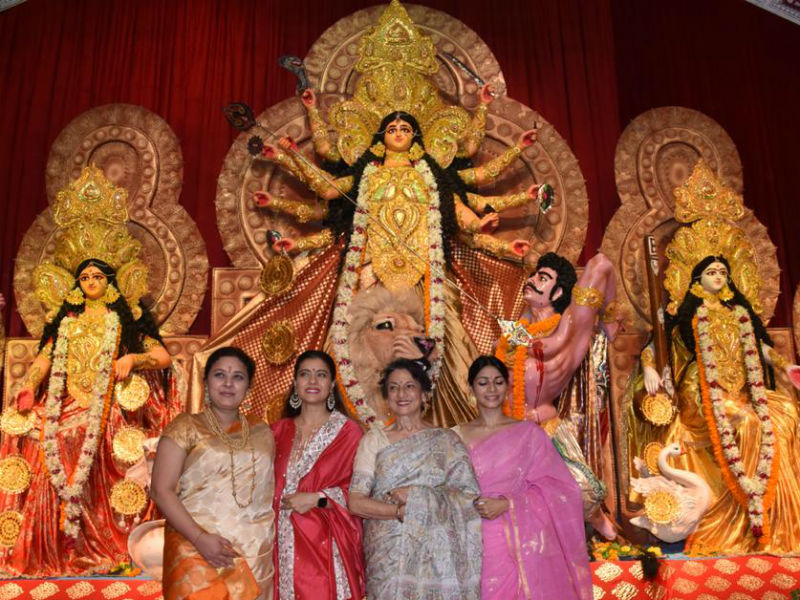 Kajol, Tanishaa And Tanuja Are All Set For Durga Puja Celebrations Kajol, Tanishaa And Tanuja Are All Set For Durga Puja Celebrations