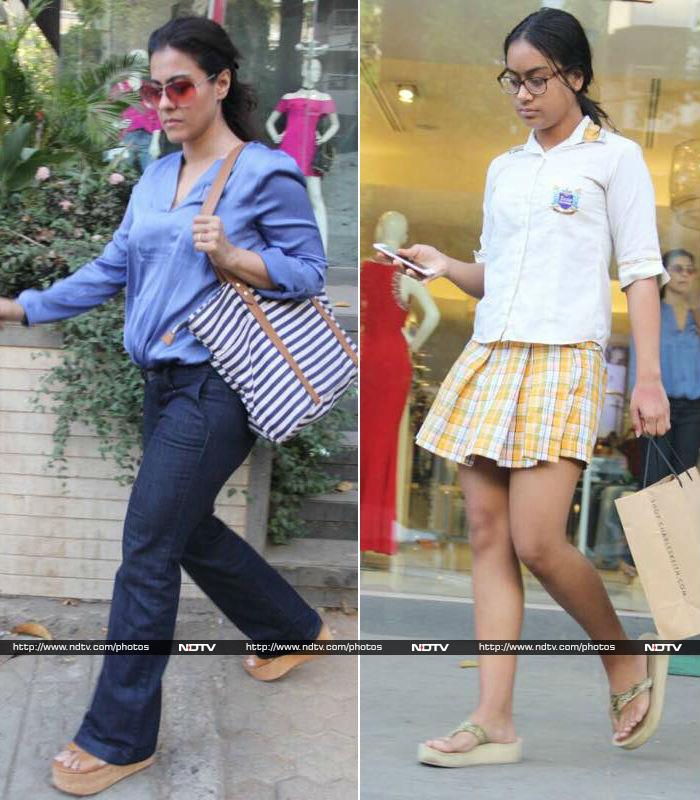 Kajol\'s Shopping Date With Daughter Nysa