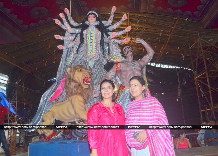 Kajol Starts Durga Puja Celebrations With Cousin Sharbani