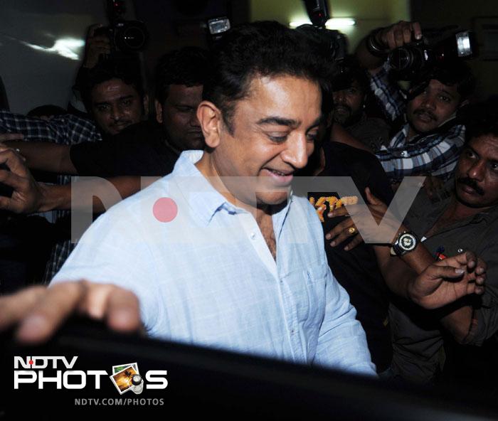 Kamal Haasan shoots in Mumbai, Anil Kapoor drops by