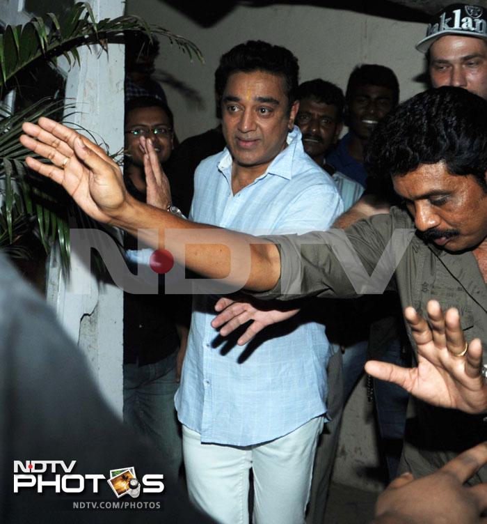 Kamal Haasan shoots in Mumbai, Anil Kapoor drops by