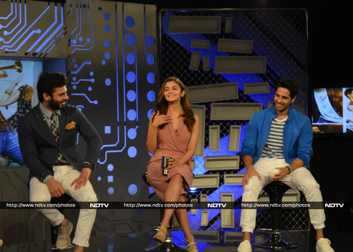 Bye-Bye Monday Blues: Alia, Sidharth, Fawad at the NDTV Studio