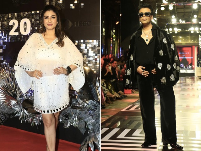 Karan Johar And Raveena Tandon's Runway Style