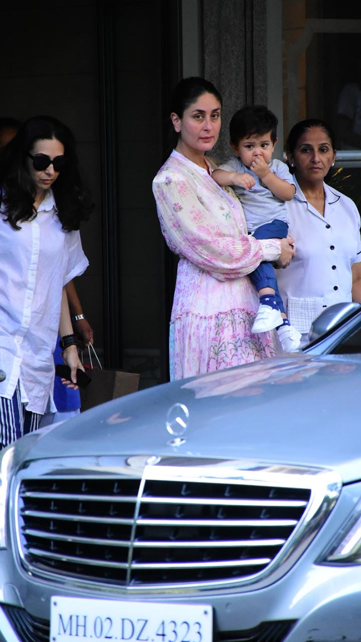 Later, she was spotted leaving her father Randhir Kapoor's house with her son Jeh.