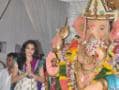 Photo : Monica Bedi prays to Lord Ganesh