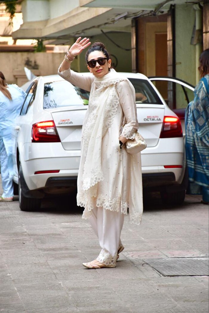 Meanwhile, Karisma Kapoor was pictured at her office this afternoon.
 (Image courtesy: Varinder Chawla)