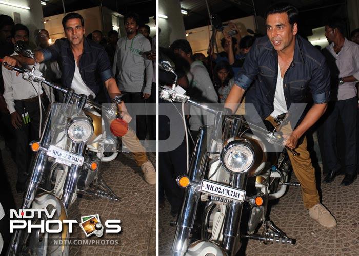 Akshay and his Rs 1 mn bike