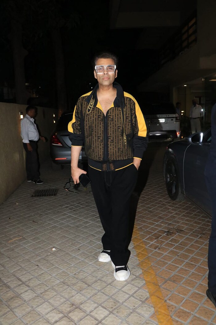 Karan Johar was dressed in his quirky style. We like.