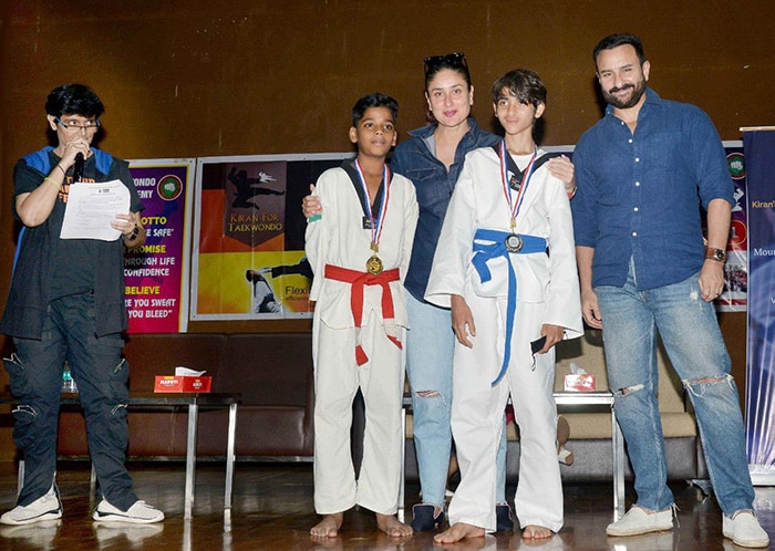 Kareena-Saif And Karisma Attended Taekwondo Tournament With Sons Taimur And Kiaan