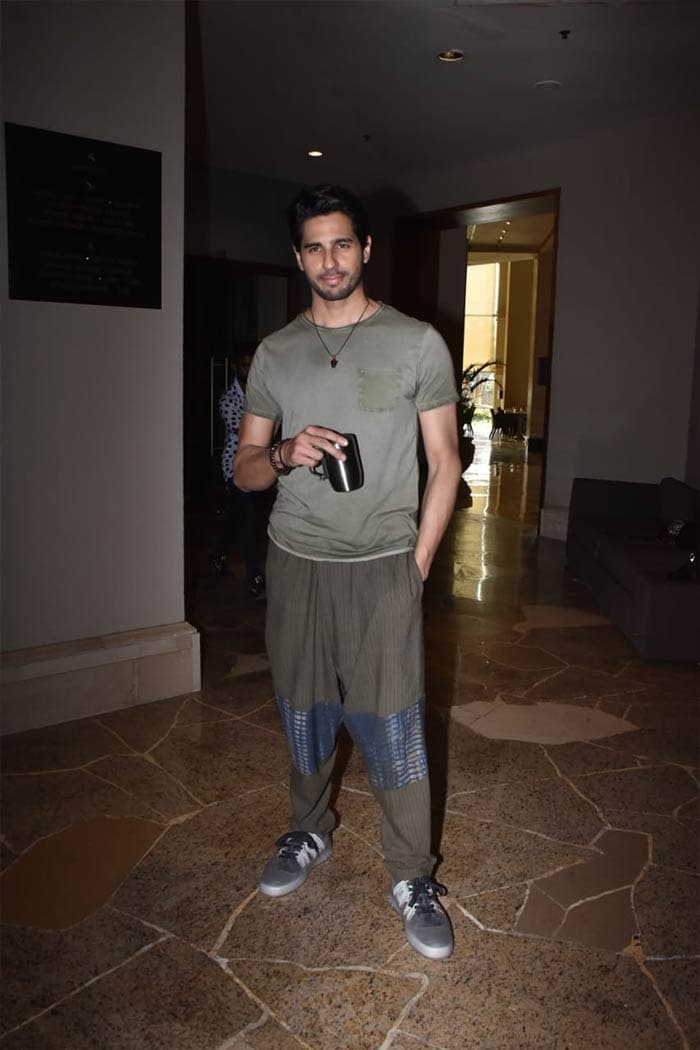 Sidharth Malhotra was photographed promoting his upcoming film Shershaah.