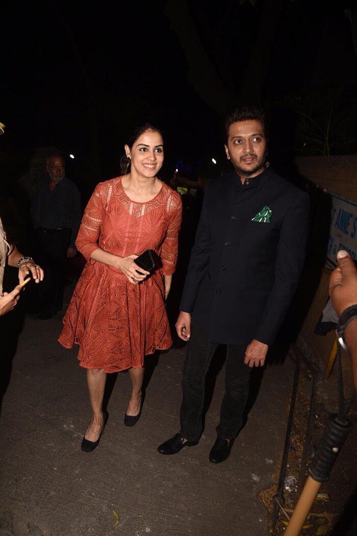 Ritiesh Deshmukh and Genelia D'Souza were all smiles.