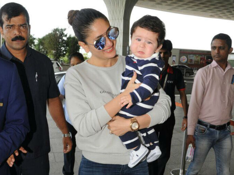 कैमरा अटेंशन...करीना के नन्‍हें नवाब तैमूर चिढ़ रहे हैं