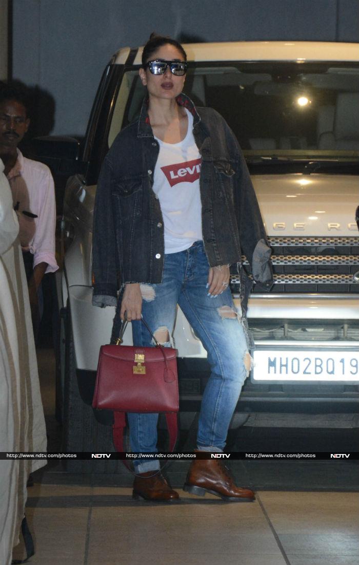 Kareena Kapoor partied on Saturday night with sister Karisma and best friend Amrita Arora at mom Babita's house. As always, Kareena's swag was just off the charts.