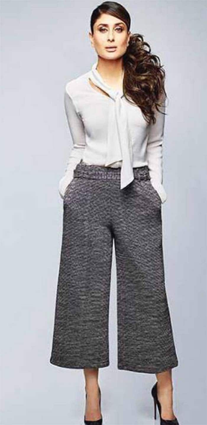 Kareena looked nice in a white top and grey palazzo pants. <br><br>
This image was posted on Instagram by <a href="https://www.instagram.com/therealkareenakapoor/ " target="_blank" rel="nofollow" > therealkareenakapoor</a>.