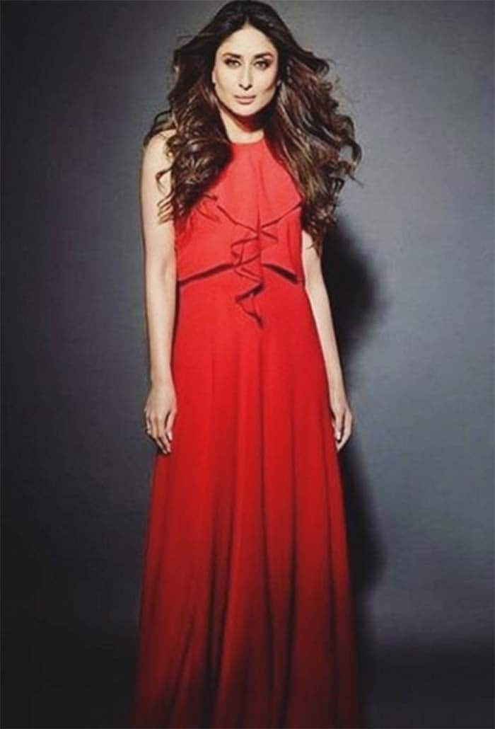 A fan club shared pictures from a recent photoshoot of Kareena Kapoor Khan and they are simply stunning. In a shoot for a clothing brand, Kareena looked ravishing in a long red dress. Kareena is expecting her first child with husband, actor Saif Ali Khan. <br><br>
This image was posted on Instagram by <a href="https://www.instagram.com/therealkareenakapoor/ " target="_blank" rel="nofollow" > therealkareenakapoor</a>.