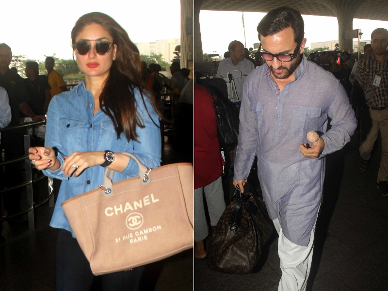 Photo : What A Sweetie. Saif Carries Kareena's Bag For Her At Airport