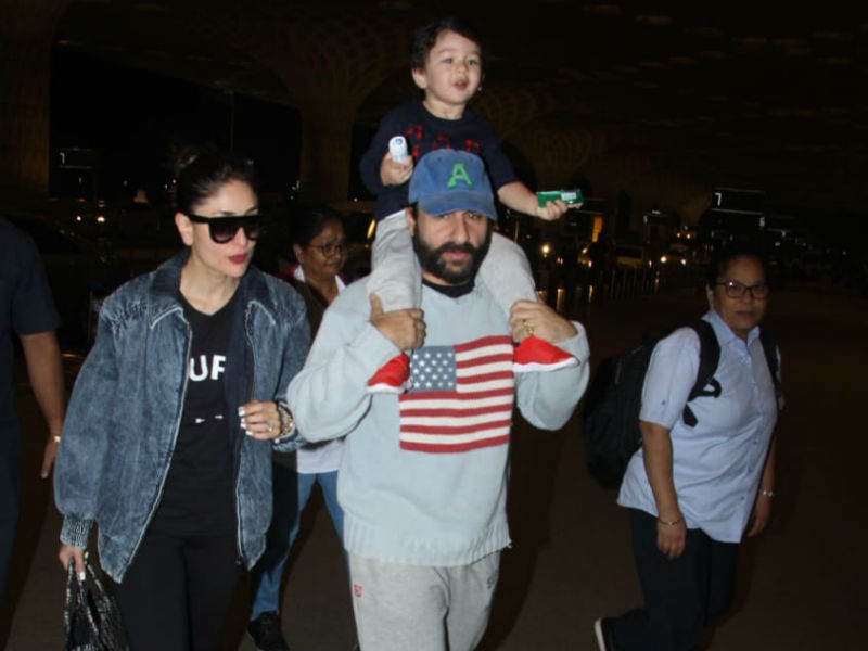 Kareena And Saif Leave For Taimur's Birthday