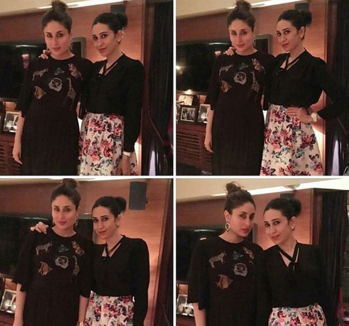 This is what they call sister-love. Kareena was glowing in her Zara dress. <br><br>This image was posted on Instagram by <a href="https://www.instagram.com/kareenabebo/" target="_blank" rel="nofollow" >kareenabebo</a>.