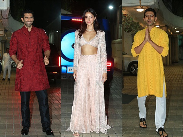 Kartik Aaryan, Ananya Panday, Aditya Roy Kapur's Diwali Fervour