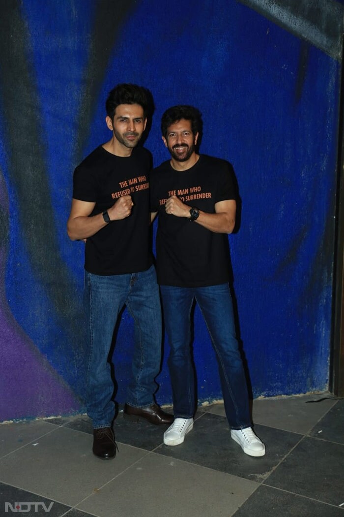 Kartik Aaryan and Kabir Khan were twinning and winning. (Image courtesy: Varinder Chawla)
