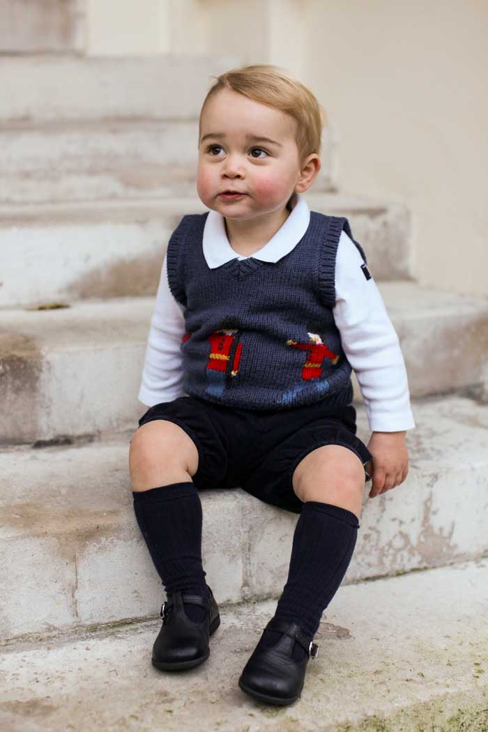 His Royal Cuteness, Prince George Poses for Christmas Portrait