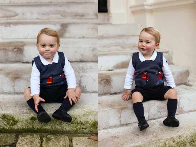 His Royal Cuteness, Prince George Poses for Christmas Portrait His Royal Cuteness, Prince George Poses for Christmas Portrait