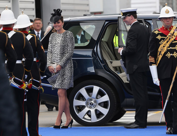 Kate Middleton, the Duchess of Cambridge, who is now eight months pregnant, made what is expected to be her final solo engagement before the birth of her first child with Prince William. <br><br>

Fittingly, her last time out alone was at a royal christening of sorts. <br><br>

The mother-to-be looked radiant as she attended a ceremony to officially name Princess Cruises' new yacht 'Royal Princess' in Southampton, southern England on June 13.