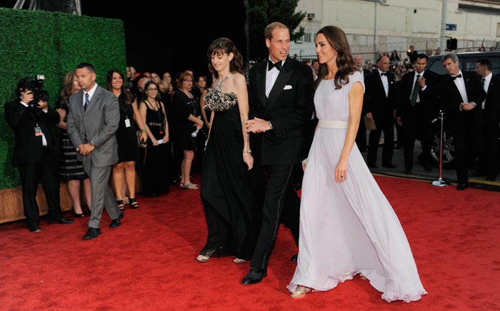 Glowing Kate in McQueen gown at BAFTA gala