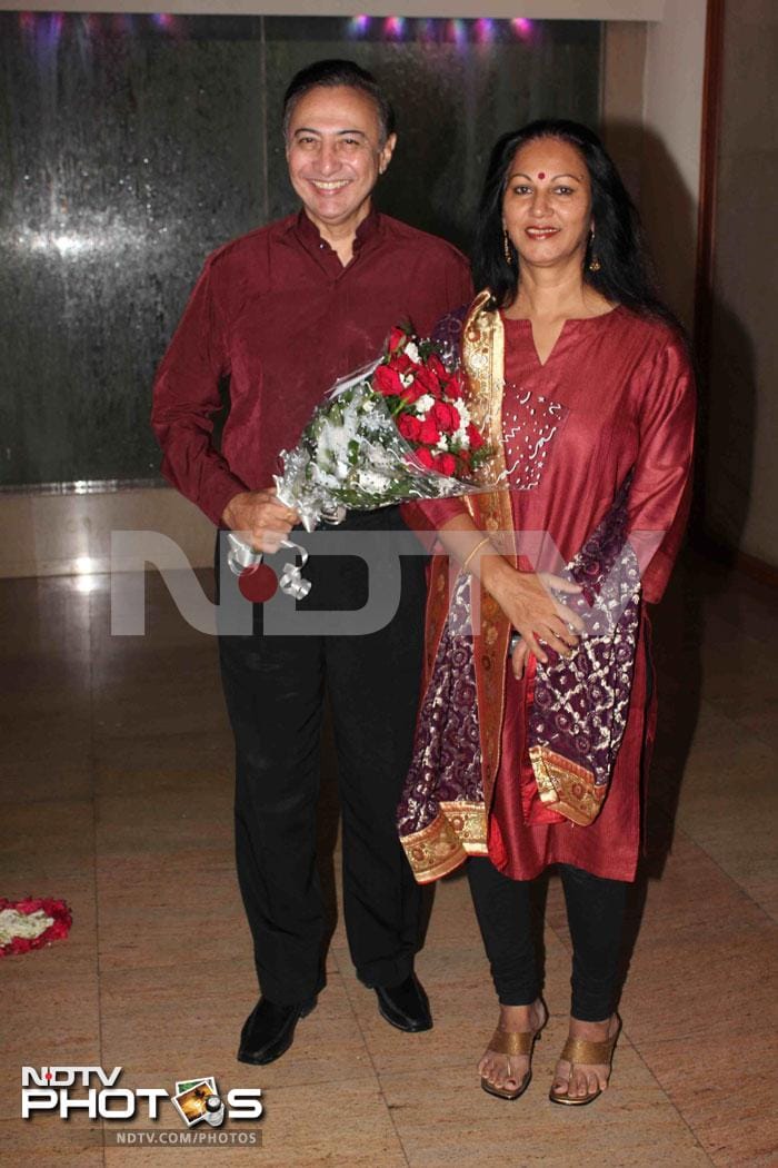 Anang Desai of <i>Khichdi</i> fame came to the reception with his wife.