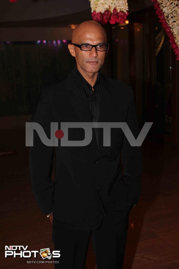 Actor Rajesh Khera looked smart in his black formals.<bR><bR>Coming Up: Tara Sharma unveils Mom and Me in India...