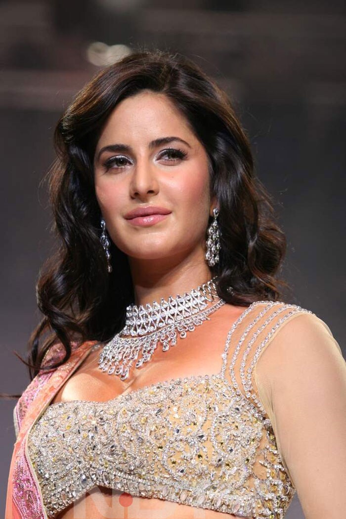 "At the moment I don't know when I'll marry," Katrina told reporters.