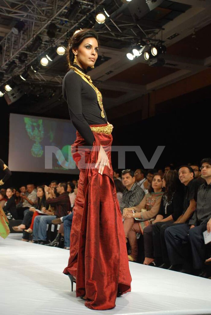 Deepti Gujral walks the ramp.