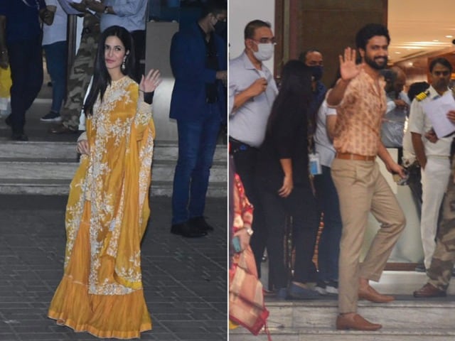 Photo : Katrina Kaif And Vicky Kaushal Leave For Wedding With A Smile And A Wave