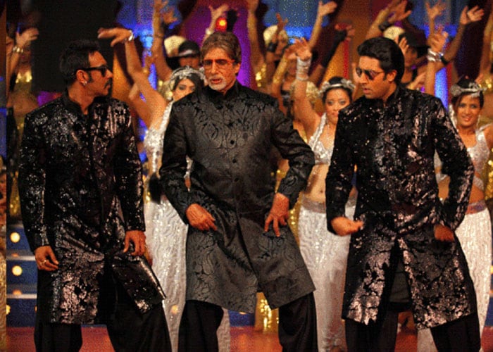Big B, Jr B and Ajay get jiggy for Bol Bachchan