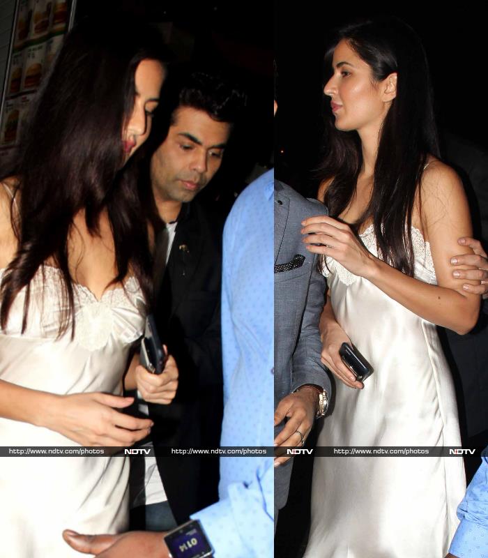 Katrina, who appeared to be in a hurry, was carefully escorted to her car by KJo.