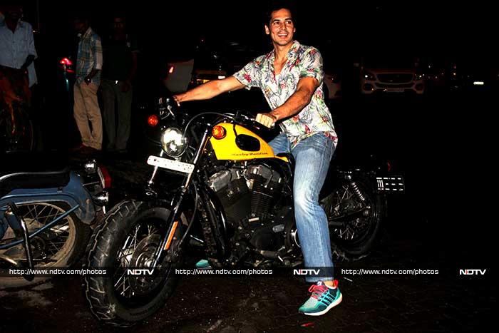 Actor Dino Morea arrived at and left party in style.