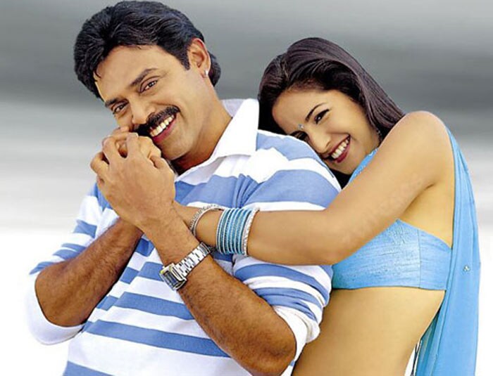 South Indian actor Venkatesh too fell for the beauty in the Telugu movie <I>Malliswari</i>.