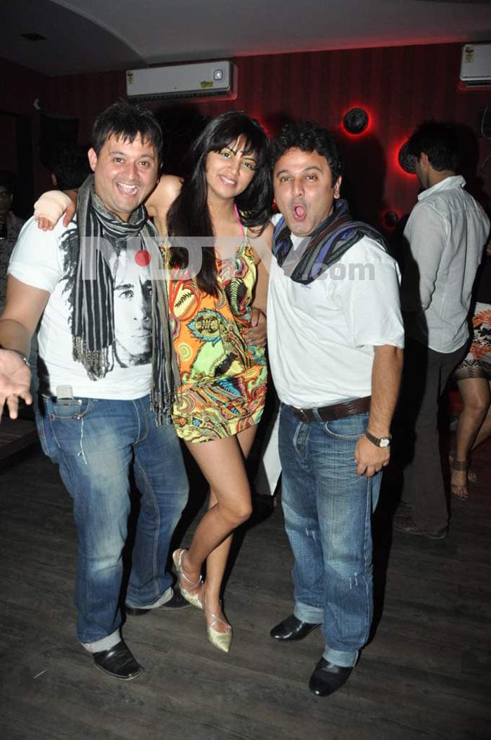 Swapnil Joshi, Kavita and Ali Asgar at the party.