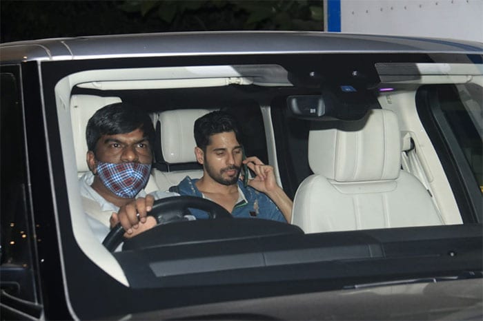 Sidharth Malhotra was photographed in his car in Bandra.