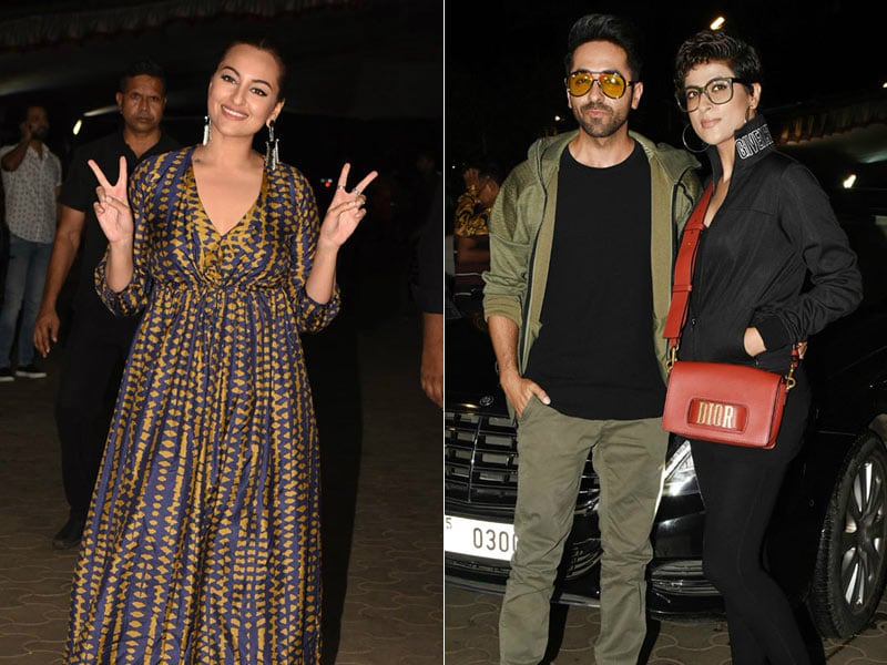 Photo : Sonakshi Sinha Hosts Special Screening For Ayushmann, Tahira And Other Friends