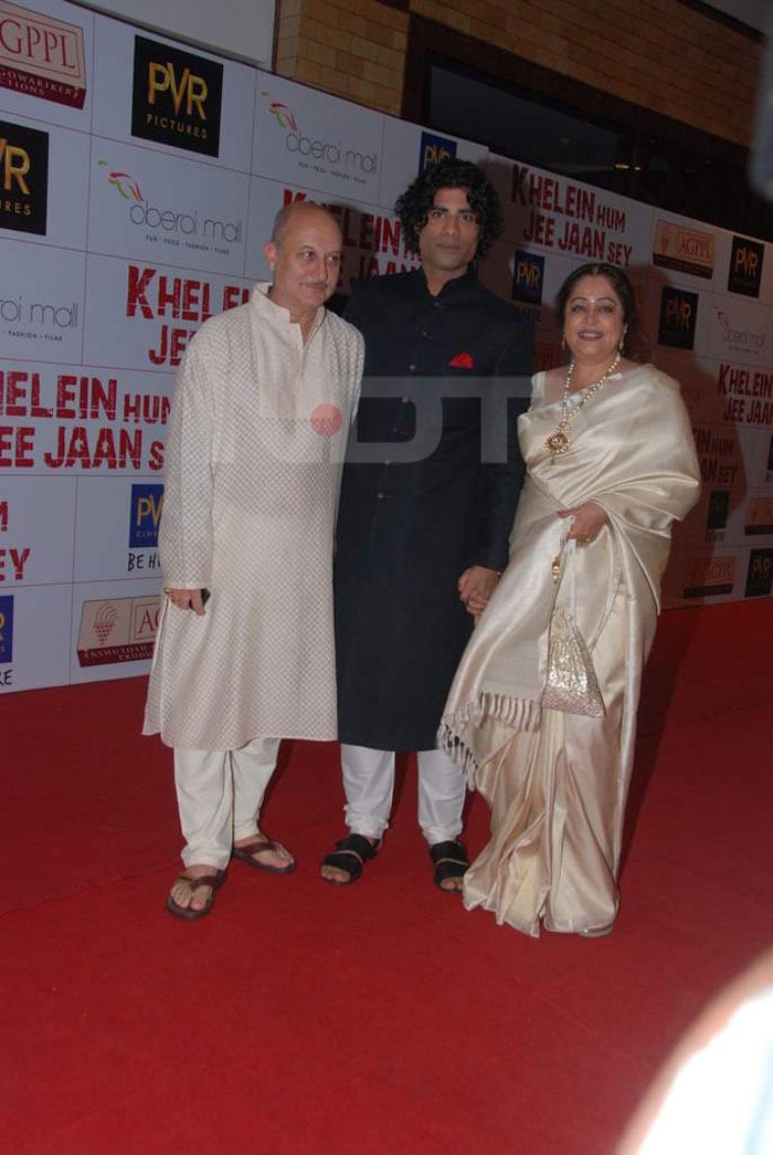 Proud parents Anupam and Kirron Kher were there to support their son Sikander Kher.