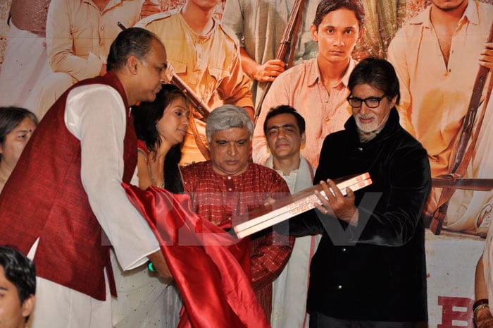 Amitabh helps release the audio for his son's latest venture