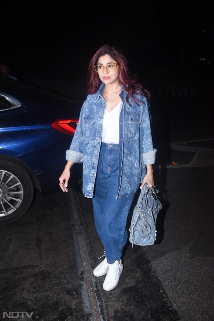 Shamita Shetty sported an all-denim look. (Image Courtesy: Varinder Chawla)