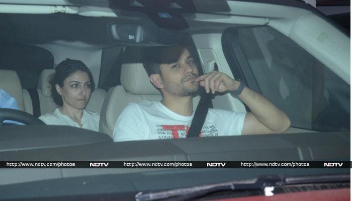 Soha Ali Khan and husband Kunal Kemmu also partied at Karan Johar's residence on Monday. The duo were spotted minus baby Inaaya.