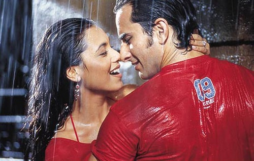 Rani Mukherjee and Saif Ali Khan kissed in <I>Hum Tum</i>.