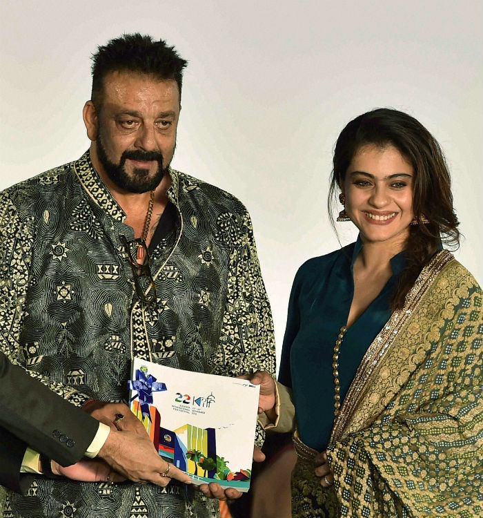 Kajol and Sanjay Dutt shared a moment.