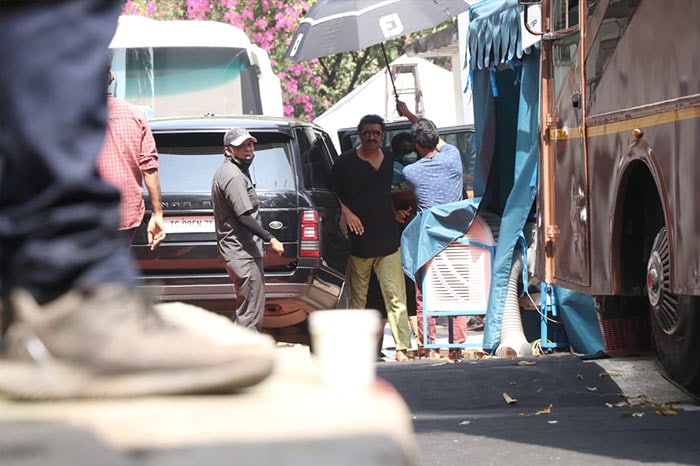 Actor Prabhas was spotted at Filmistan on Sunday.